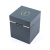 Empty Tall Round Cylinder White Matte Black Double Lid Airtight Metal Coffee Box Tea Tins