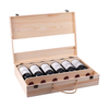 6 Bottle High End Low Moq Gift Packaging Wood Wine Box For 6 Red Wine Bottle wooden wine box with accessories