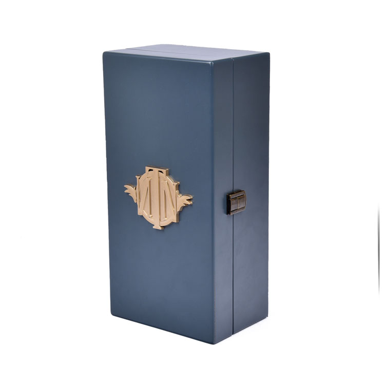 2023 Luxury Customized Logo Lacquer Wooden Single Wine Bottle Packaging Box Wooden Wine Gift Box