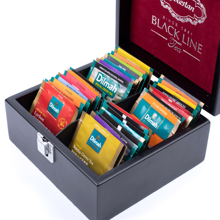 Pioneer Woman Wooden Tea Box Acrylic Tea Bag Wood Box Tea Storage Wood Box