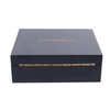 Two Bottles of Black Square Flip-top Iron Bone Piano Paint Perfume Wooden Box Packaging with Movable Inner Tray