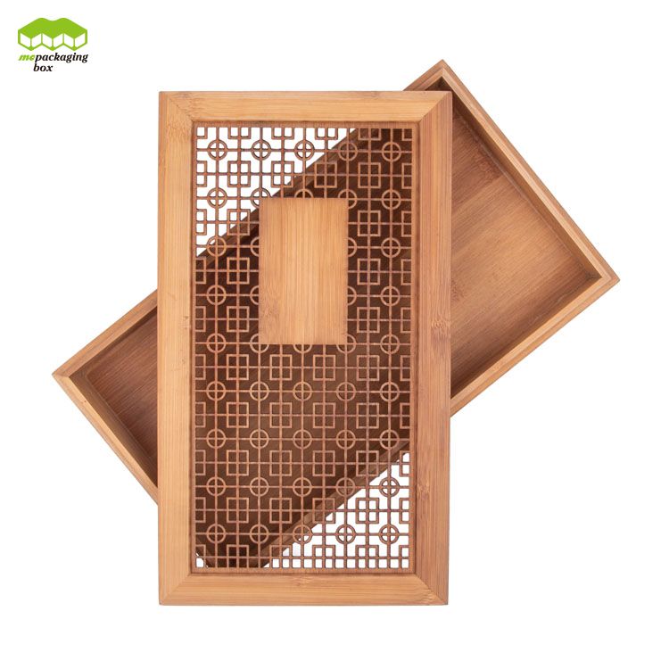 Laser Engraved Oiled Lid And Base Bamboo Box