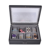 8-slot Pearl Lustre Grey with Acrylic Window Watch Jewelry Display Storage Box