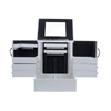 Multifunctional with Mirror And Drawers White Wooden Jewelry Box