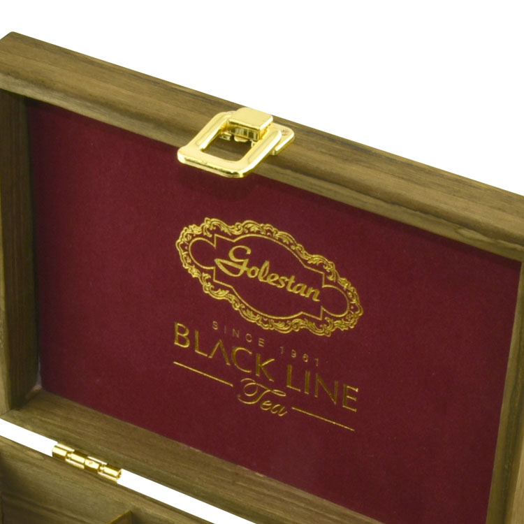 Erasing Color Solid Wood Natural Teabag Wooden Box