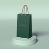 Customized Branded Logo Luxury Black Paper Apparel Packaging Gift Shopping Bag Paperbag