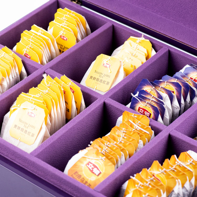 purple teabags canonical wooden tea box