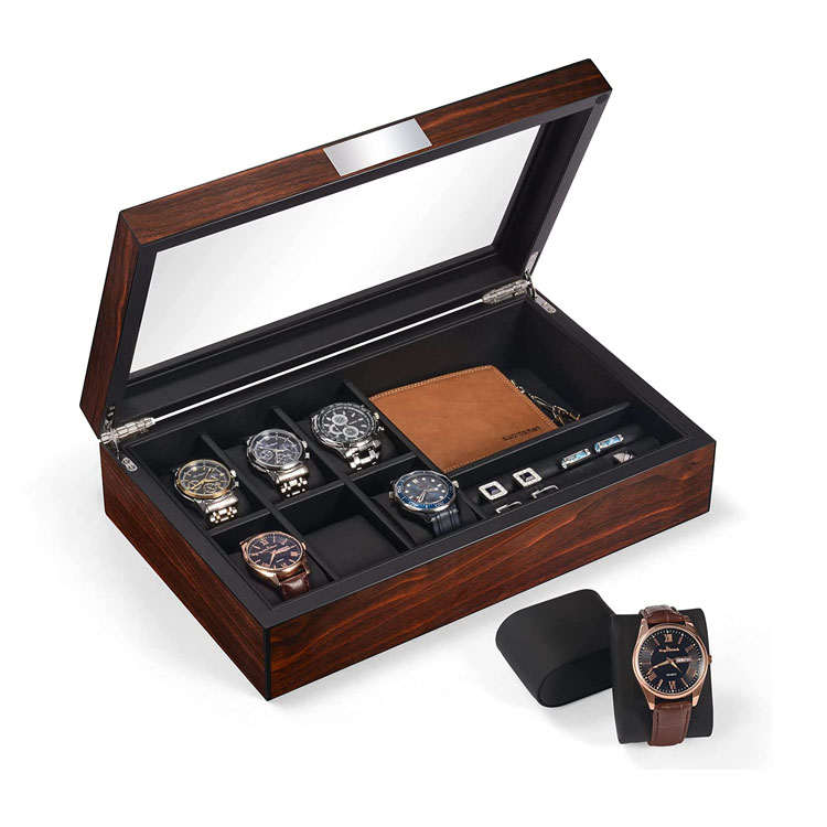 Wood Watch Box India Wooden Watch Box Solid Espresso 12 Slot Wood Watch Box
