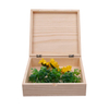 Natural color balsa Box with 6 Compartments Bag Caddy Wooden tea box with Closable Lid