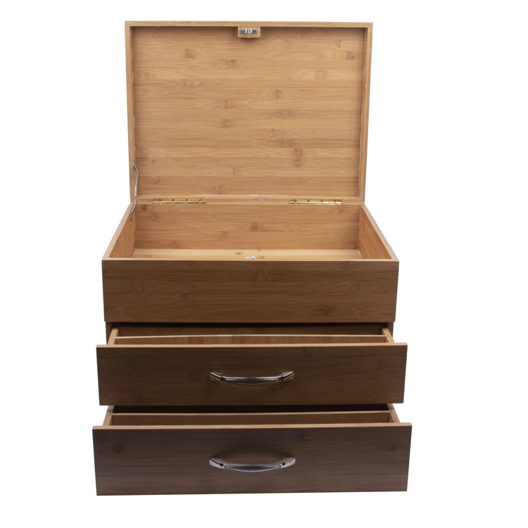 Handmade Lacquer Custom Wooden Bamboo Box with Magnet Lid Bamboo Packaging Box