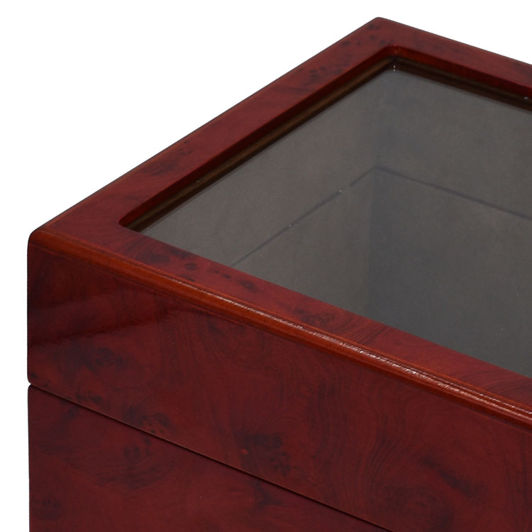 Wood Box Custom Size Acrylic Clear Lid Pine Box Display Packaging Gift Wooden Tea Box