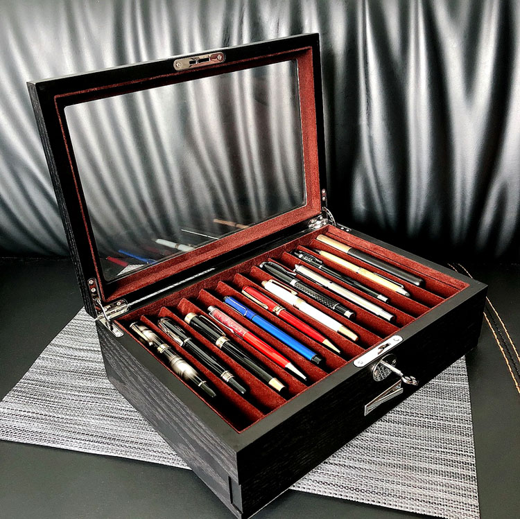 Holder Display Gift Pen Box with Wooden