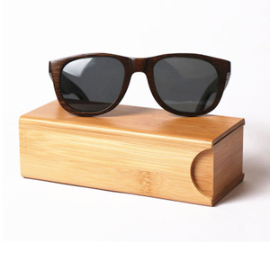 High End Custom Logo Luxury Sunglasses Packaging Box For Gift Red PU Leather Glasses Wooden Case