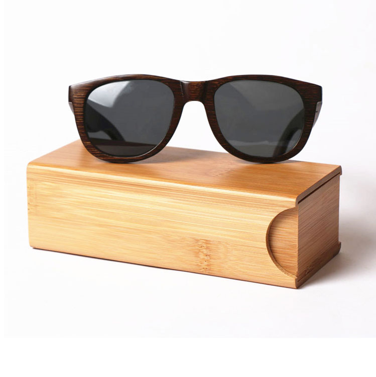 High End Custom Logo Luxury Sunglasses Packaging Box For Gift Red PU Leather Glasses Wooden Case
