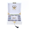 Glass Top Wooden Jewelry Display Box Portable Wood Jewelry Ring Box Jewelry Wood Box Lock Key