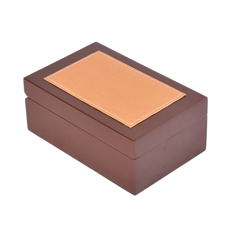 Small Brown Rectangular Inner Tray with Movable Elastic Hinge for Storage And Display of Perfume Wooden Box for Paint Packaging