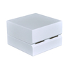White Matte Paint Stainless Steel Laser Engraved Logo Beige Interior Decoration High-end Perfume Display Storage Packaging Box