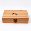 Custom Engraved Natural Bamboo Flip Lid Storage Box with Vintage Metal Latch, Personalized Bamboo Gift Keepsake Box for Jewelry & Souvenirs