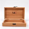 Custom Engraved Natural Bamboo Flip Lid Storage Box with Vintage Metal Latch, Personalized Bamboo Gift Keepsake Box for Jewelry & Souvenirs