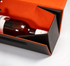 Custom Folding PU Leather Wine Gift Box, Luxury Leather Wine Packaging Box